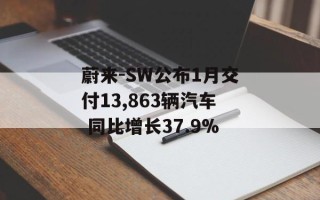 蔚来-SW公布1月交付13,863辆汽车 同比增长37.9%