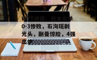 WTT战报：日本女单0-3惨败，石洵瑶剃光头，蒯曼惊险，4强出炉