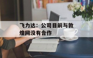 飞力达：公司目前与敦煌网没有合作