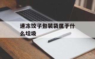 速冻饺子包装袋属于什么垃圾