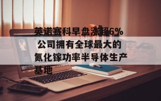 英诺赛科早盘涨超6% 公司拥有全球最大的氮化镓功率半导体生产基地