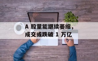 A 股量能继续萎缩，成交或跌破 1 万亿