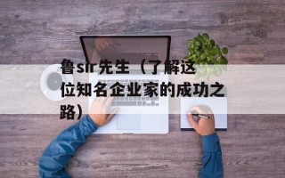 鲁sir先生（了解这位知名企业家的成功之路）