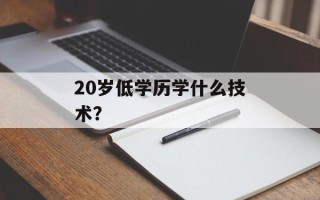 20岁低学历学什么技术？