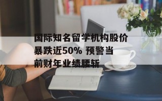 国际知名留学机构股价暴跌近50% 预警当前财年业绩腰斩