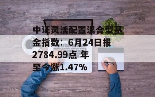中证灵活配置混合型基金指数：6月24日报2784.99点 年至今涨1.47%