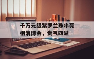 千万元级紫罗兰珠串亮相消博会，贵气四溢