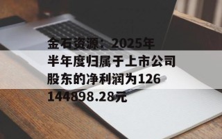 金石资源：2025年半年度归属于上市公司股东的净利润为126144898.28元