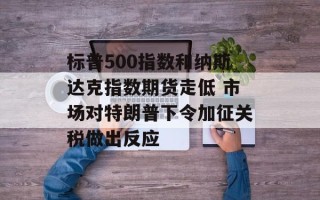 标普500指数和纳斯达克指数期货走低 市场对特朗普下令加征关税做出反应