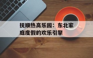 抚顺热高乐园：东北家庭度假的欢乐引擎