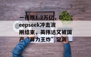 一夜跌1.2万亿，Deepseek冲击波刚结束，英伟达又被国产“算力王炸”突袭
