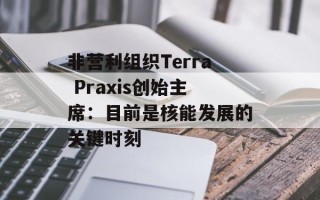 非营利组织Terra Praxis创始主席：目前是核能发展的关键时刻