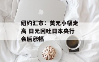 纽约汇市：美元小幅走高 日元回吐日本央行会后涨幅
