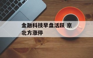 金融科技早盘活跃 京北方涨停
