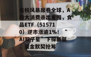 关税风暴席卷全球，A股大消费杀出重围，食品ETF（515710）逆市涨逾1%！“AI双子星”下探新低，资金默契抢筹
