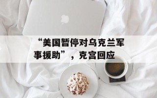 “美国暂停对乌克兰军事援助”，克宫回应