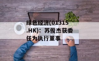 绿色经济(01315.HK)：苏俊杰获委任为执行董事