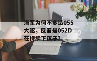 海军为何不多造055大驱，反而是052D在持续下饺子？