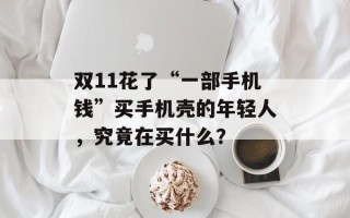 双11花了“一部手机钱”买手机壳的年轻人，究竟在买什么？