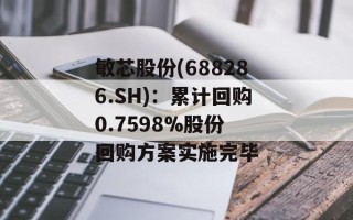 敏芯股份(688286.SH)：累计回购0.7598%股份 回购方案实施完毕