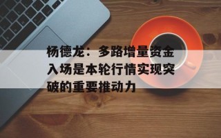 杨德龙：多路增量资金入场是本轮行情实现突破的重要推动力