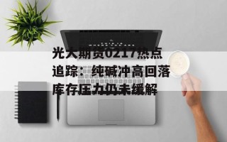 光大期货0217热点追踪：纯碱冲高回落 库存压力仍未缓解