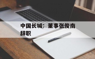 中国长城：董事张俊南辞职