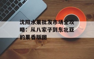 沈阳水果批发市场全攻略：从八家子到东北亚的果香版图