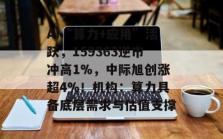 AI“算力+应用”活跃，159363逆市冲高1%，中际旭创涨超4%！机构：算力具备底层需求与估值支撑