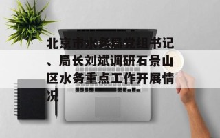 北京市水务局党组书记、局长刘斌调研石景山区水务重点工作开展情况