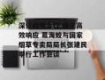 深化战略合作 强化高效响应 葛海蛟与国家烟草专卖局局长张建民举行工作会谈