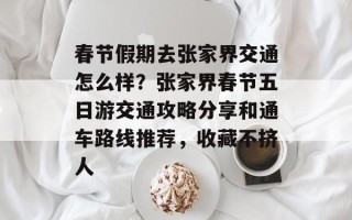 春节假期去张家界交通怎么样？张家界春节五日游交通攻略分享和通车路线推荐，收藏不挤人