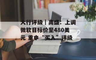 大行评级｜高盛：上调微软目标价至480美元 重申“买入”评级