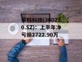 荣科科技(300290.SZ)：上半年净亏损2722.90万元