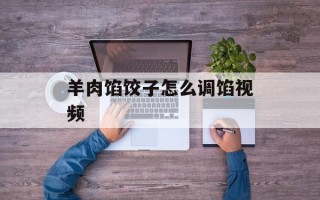羊肉馅饺子怎么调馅视频