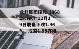 龙升集团控股（06829.HK）12月19日收盘下跌1.96%，成交1.98万港元
