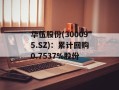 华伍股份(300095.SZ)：累计回购0.7537%股份