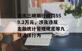 重庆三峡银行被罚559.2万元，涉及违反金融统计管理规定等九项违法行为