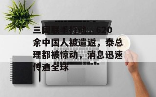 三国联手行动，620余中国人被遣返，泰总理都被惊动，消息迅速传遍全球