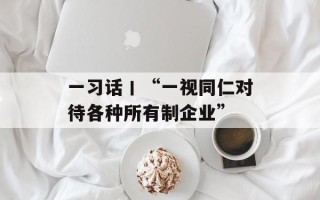 一习话丨“一视同仁对待各种所有制企业”