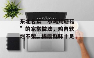 东北名菜“小鸡炖蘑菇”的家常做法，鸡肉软烂不柴，榛蘑鲜味十足