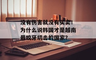 没有伤害就没有买卖！为什么说韩国才是越南最咬牙切齿的国家？