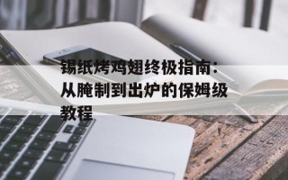 锡纸烤鸡翅终极指南：从腌制到出炉的保姆级教程