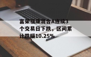 富荣福康混合A连续3个交易日下跌，区间累计跌幅10.25%