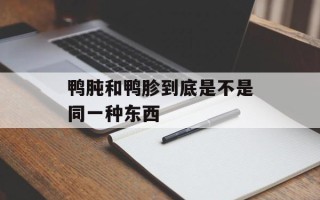 鸭肫和鸭胗到底是不是同一种东西