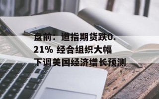 盘前：道指期货跌0.21% 经合组织大幅下调美国经济增长预测
