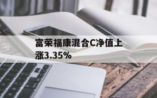 富荣福康混合C净值上涨3.35%