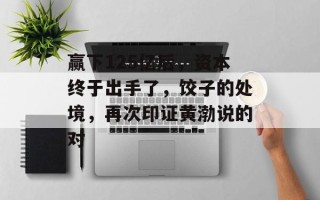 赢下125亿后，资本终于出手了，饺子的处境，再次印证黄渤说的对