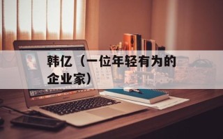 韩亿（一位年轻有为的企业家）
