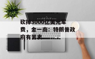 砍掉3000亿美元军费，金一南：特朗普政府有苦衷